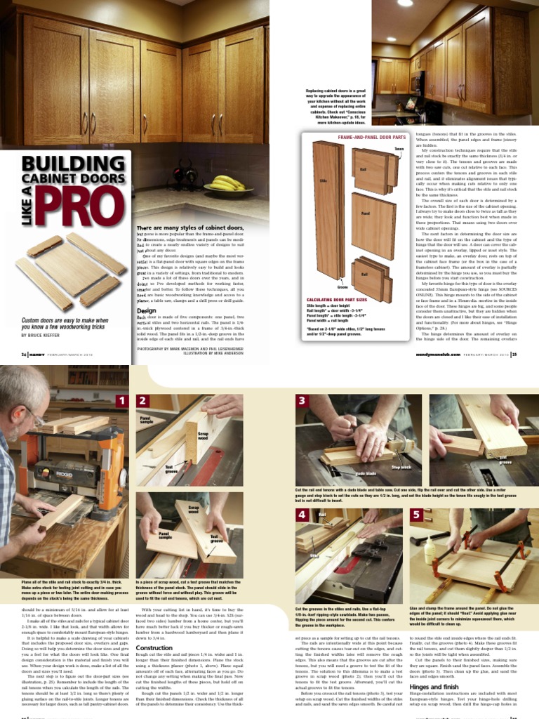 Build Cabinet Doors | PDF | Door | Cabinetry