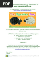 Download Opposites Song FREE Activity eBook by naturalenglishorg SN159188920 doc pdf