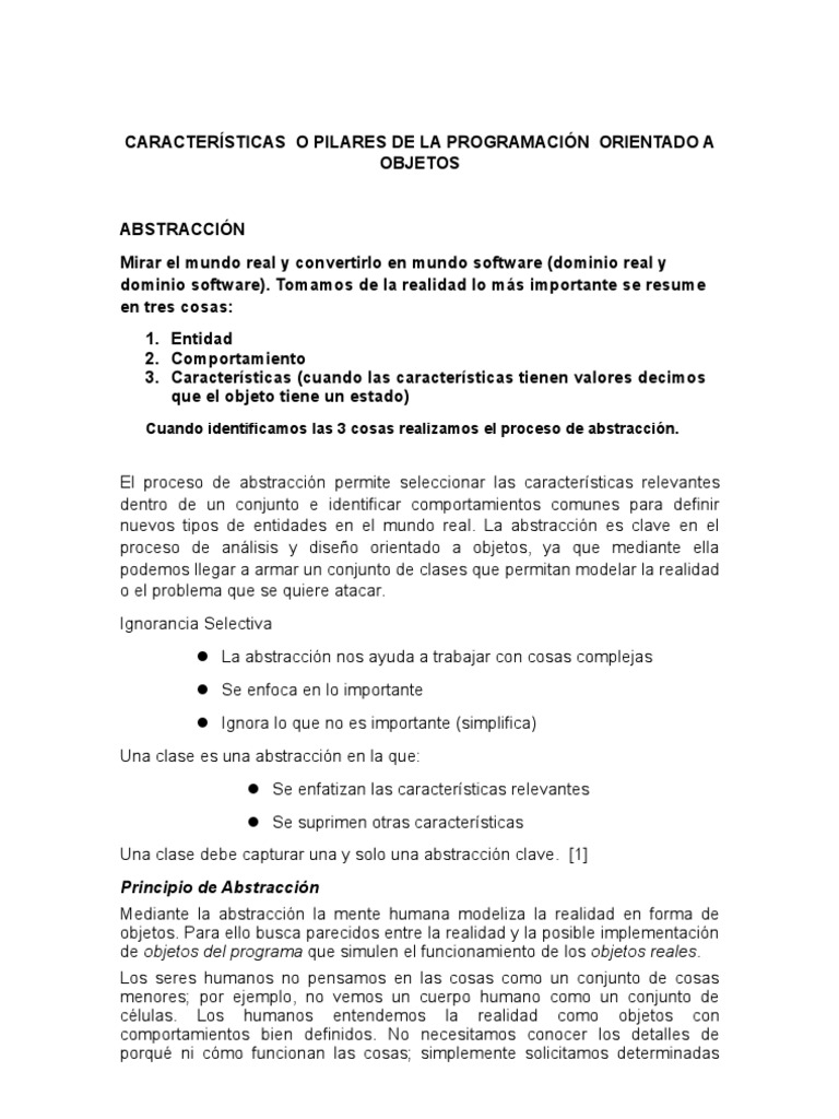 Pilares de La Programacion | PDF | Herencia (Programación Orientada a ...