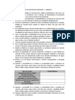 Lista de Exercícios - Concreto