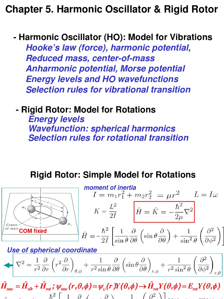 Harmonic Oscillator and Rigid rotor Solid State Engineering