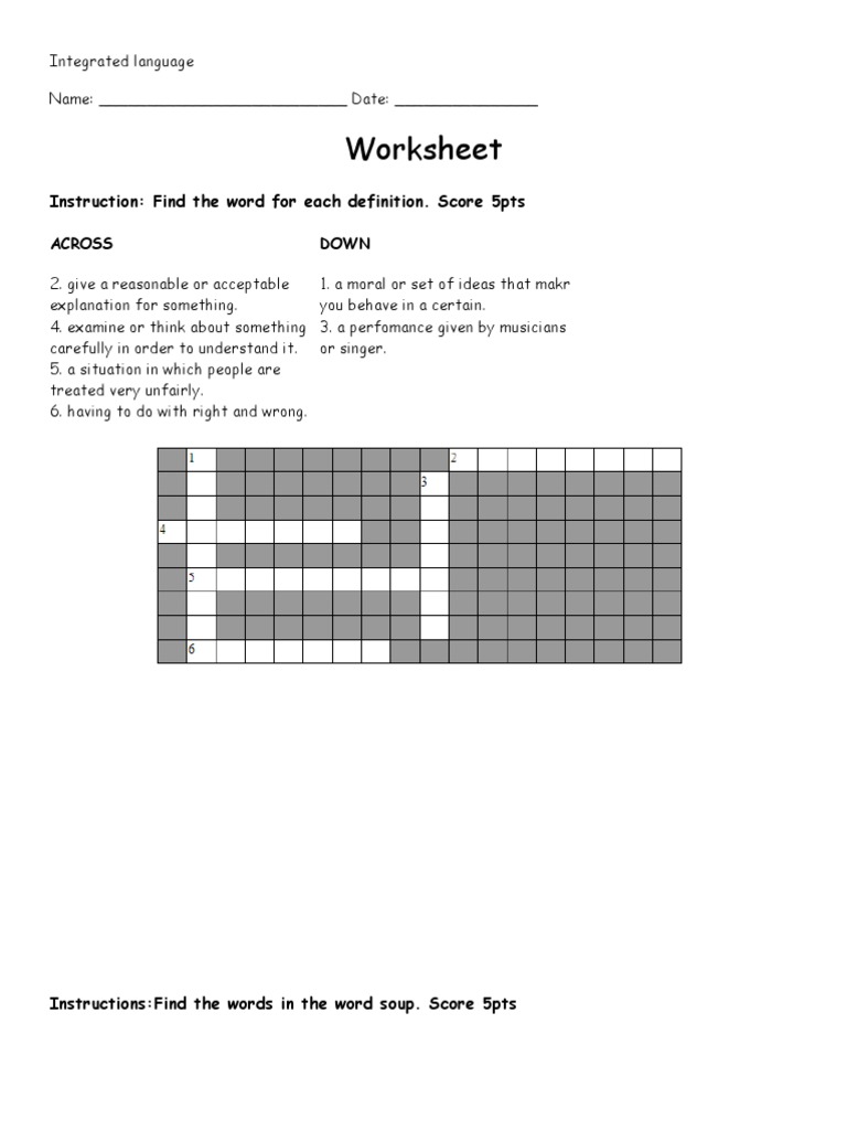 Vocabulary Definition Worksheet | PDF | Language Arts & Discipline