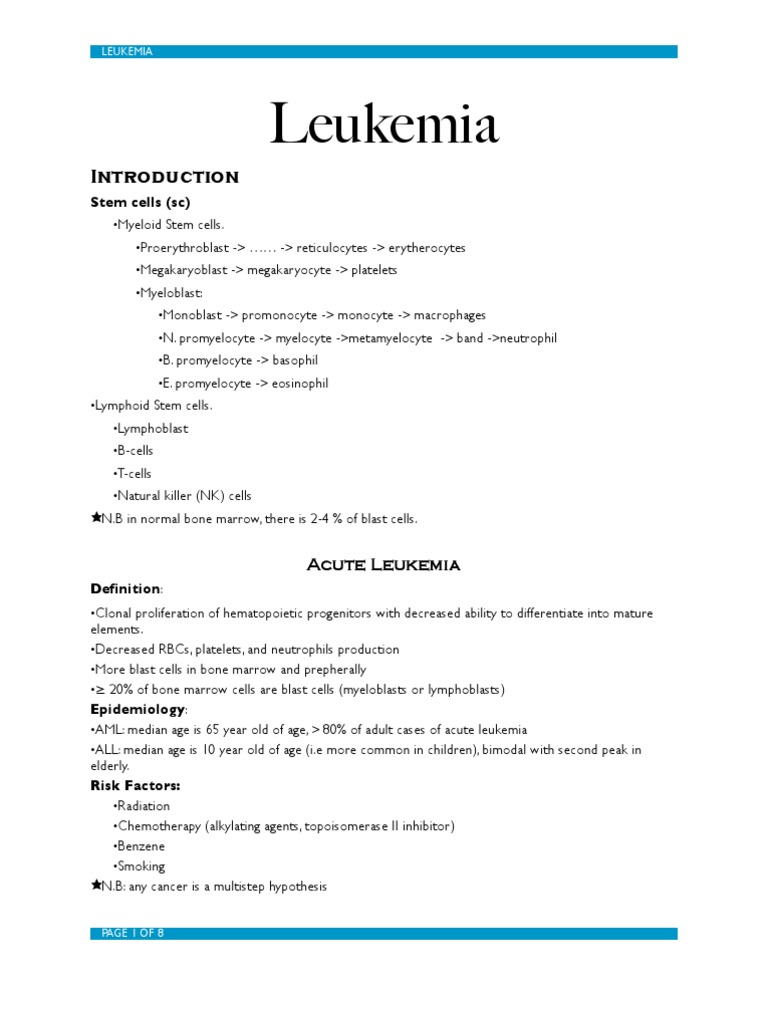 research paper on leukemia cancer