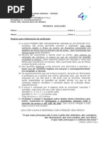 PRIMEIRA  AVALIAÇÃO CONSTITUCIONAL III  PED RA BRANCA 20122 noturno