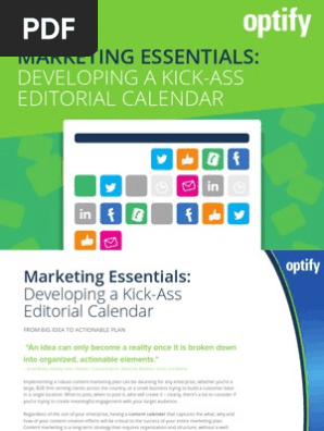 Optify Kick Ass Content Calendar Guide