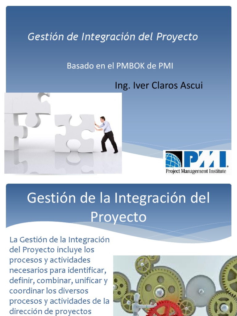 Gestión de la Integración del Proyecto | PDF | Planificación | Información