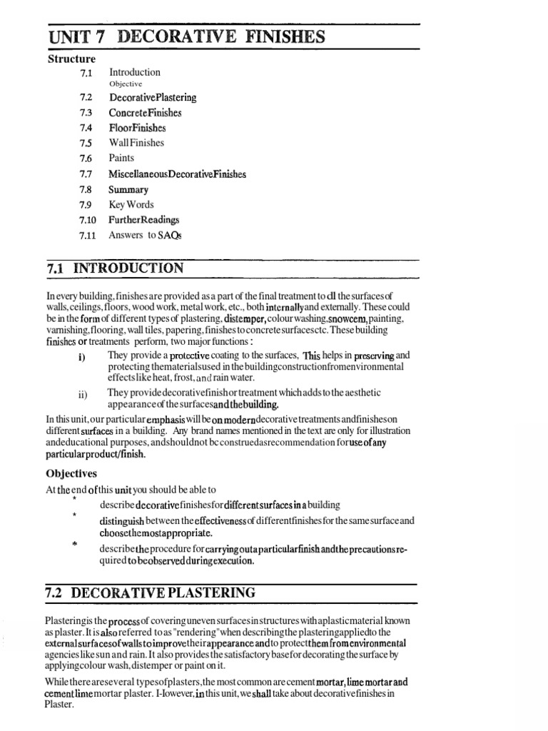 7.decorative Finishes PDF Flooring Plaster