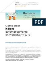 Como Crear Indices Automticamente en Word 2007 y 2010
