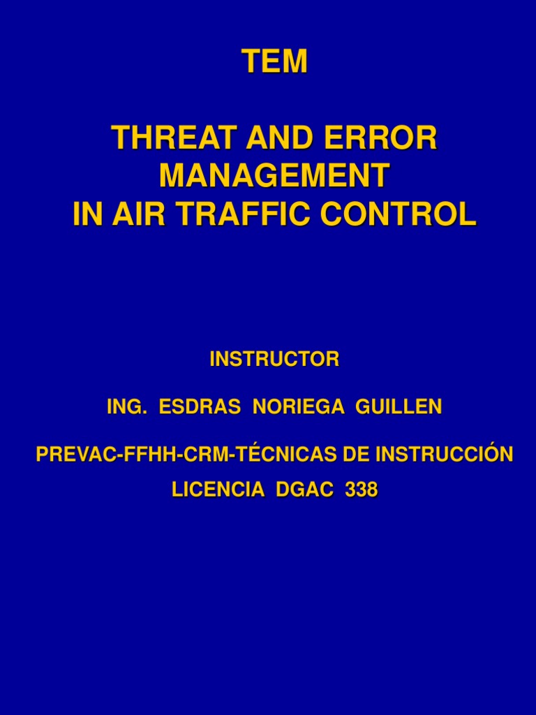 Understanding Threat and Error Management in Air Traffic Control | PDF ...
