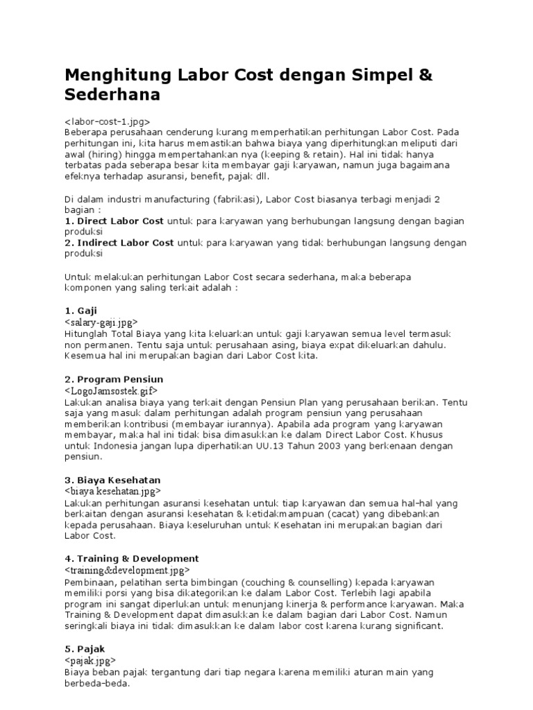Gaji Karyawan Termasuk Kedalam Biaya Apa Cahunit Com