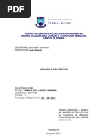 Relatorio Fis Segunda Lei de Newton