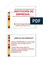 Constitucion de Una Empresa