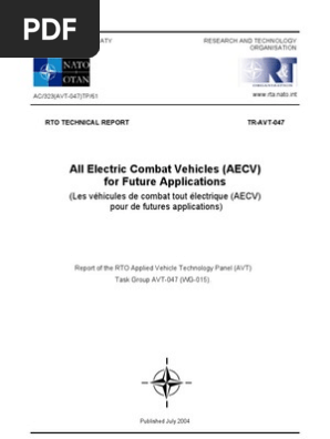 Nato Unclassified Report On Aecv Technology Electric Vehicle Battery Electricity