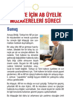 Türki̇ye İçi̇n Ab Üyeli̇k Müzakereleri̇ Süreci̇