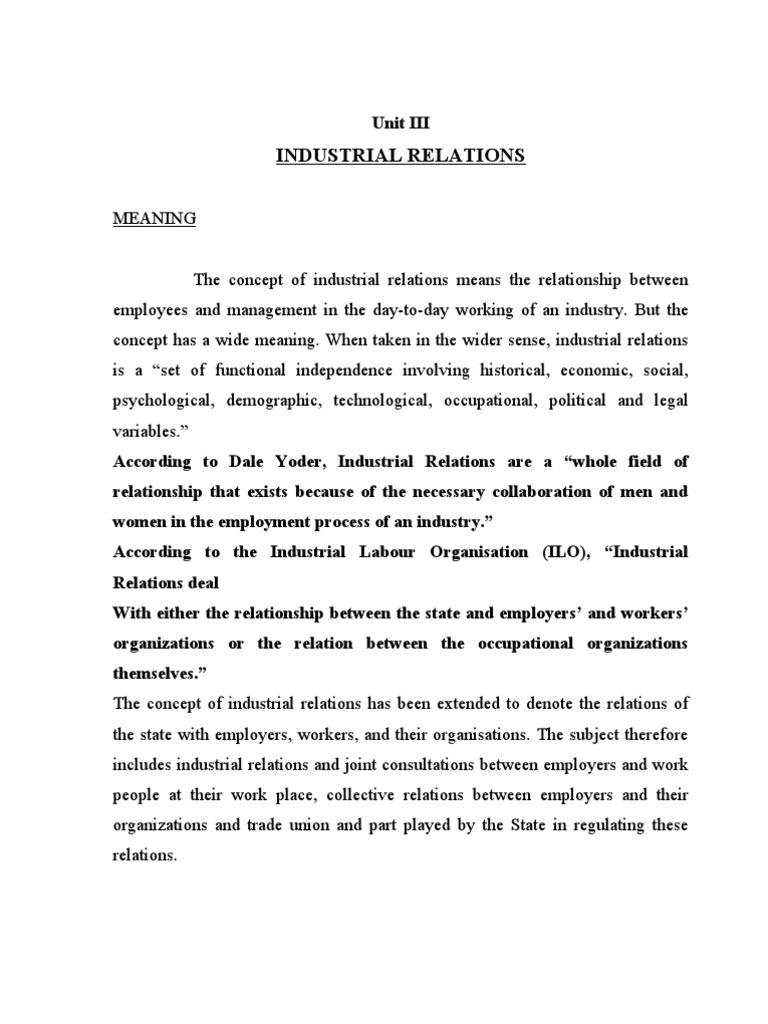 Understanding Industrial Relations Dynamics | PDF | Industrial ...