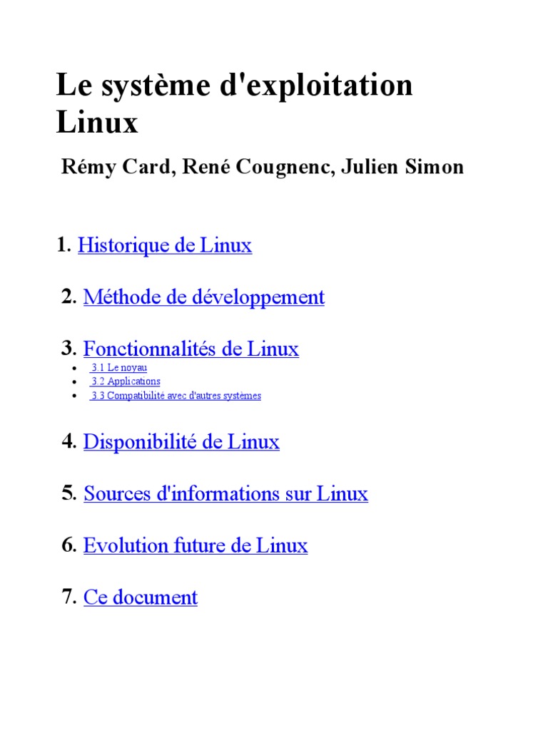 Historique et développement de Linux | PDF | Linux | Unix