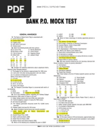 Bank P.O. Mock Test: Special Supplement