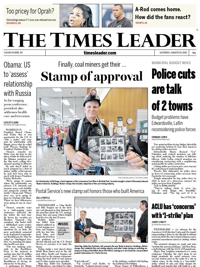 Times Leader 08-10-2013 | PDF | United States Postal Service | Probation