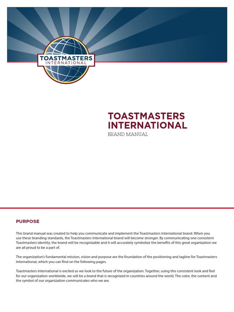toastmasters international Brand Manual