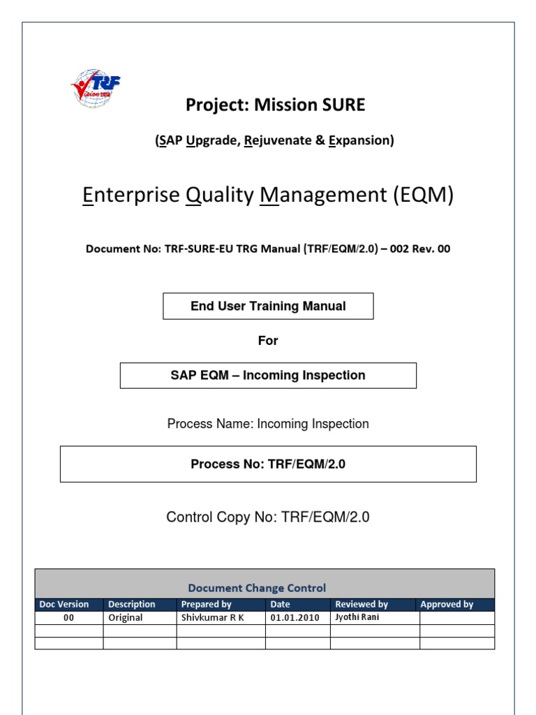 SAP QM Incoming Inspection/01 Type Inspection Manual | PDF