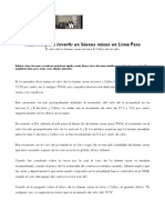 Razones para Invertir en Bienes Raices en Lima Peru