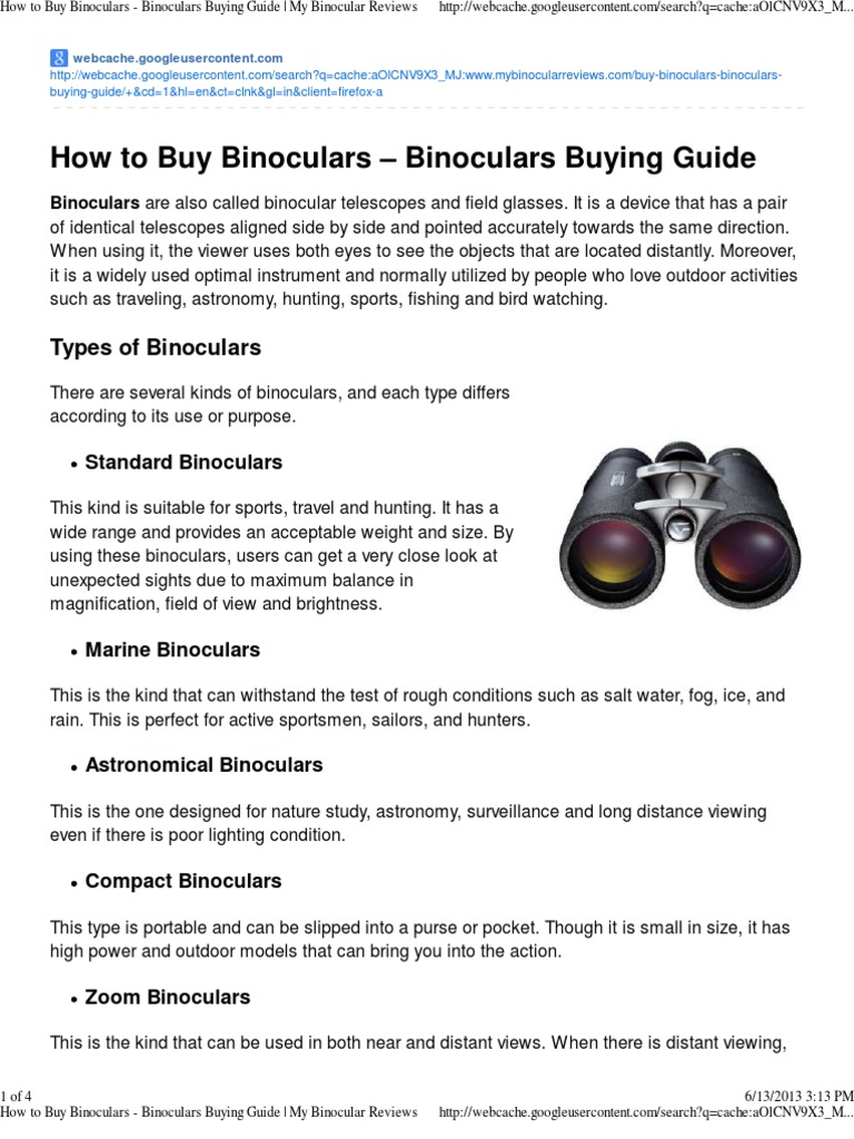 How to Buy Binoculars Binoculars Buying Guide _ My Binocular