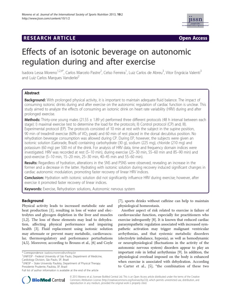 Isotonice Drink POTS PDF Dehydration Wellness