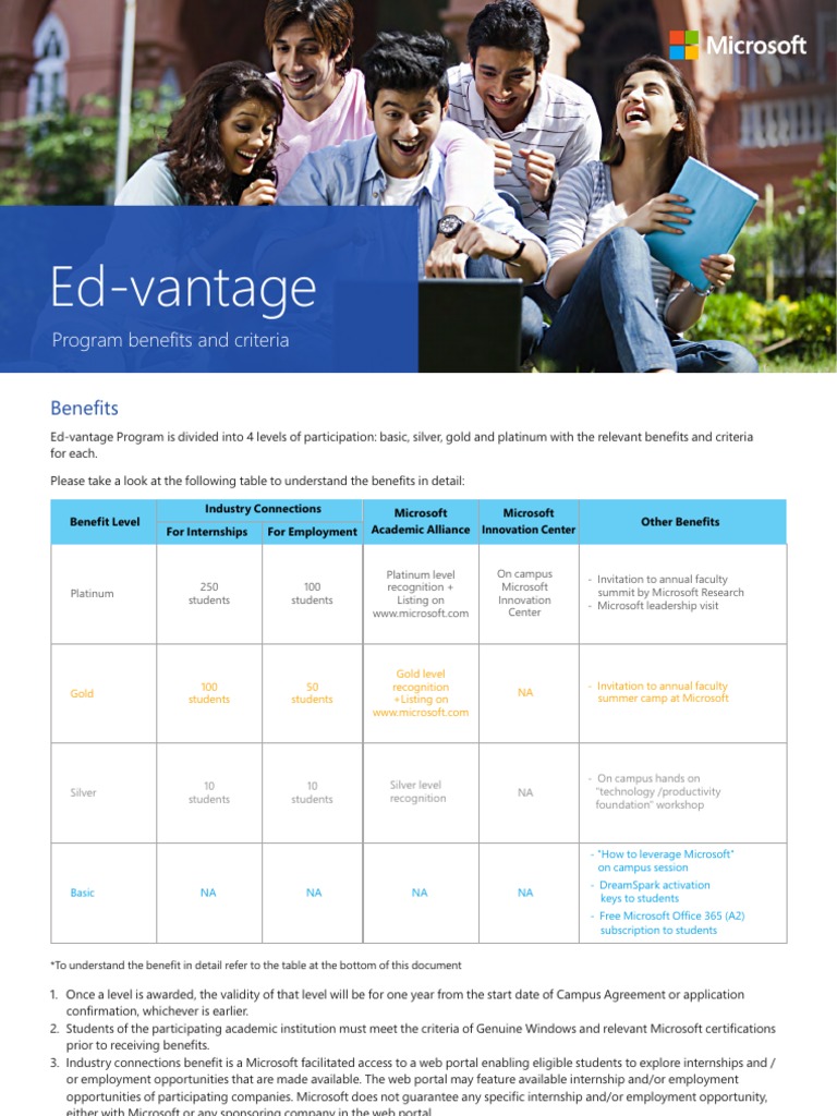 Edvantage Benefits&Criteria Details | PDF