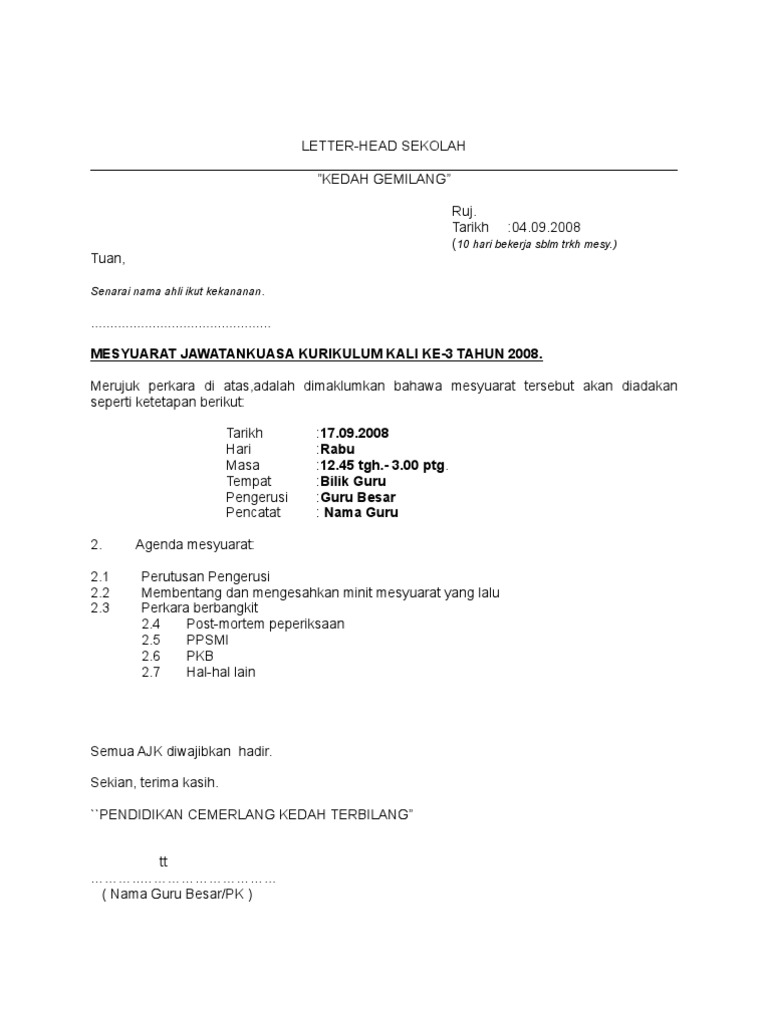 Contoh Surat Panggilan Kerja Contoh Surat Panggilan 