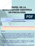 EL PAPEL DE LA INVESTIGACIÓN CIENTÍFICA EN PSICOLOGÍA