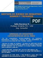 Gestión de Riesgo de Desastres-Sismos y Tsunamis