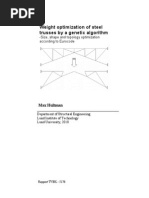 Weigth Optimization of Steel Trusses by Algoritm-TVBK-5176MH
