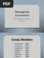 Managerial Economics: Multinational Companies (MNC'S)