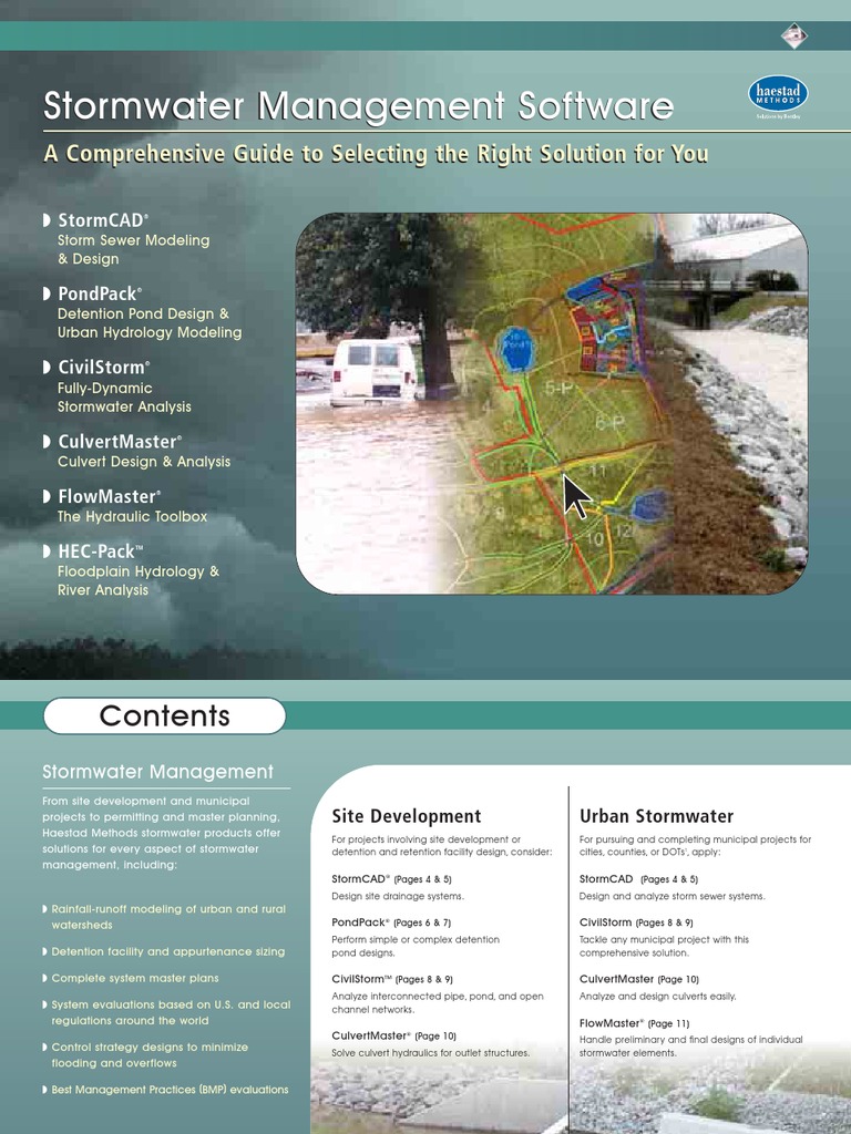 Haestad 20stormwater 20solutions 20pdflo | PDF | Stormwater | Physical ...