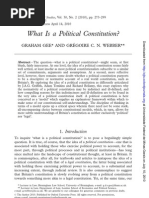 GEE, Graham WEBBER, Grégoire C. N. - What Is A Political Constitution