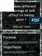 How Does Different Percentage of Milk Affect Its Boiling Point ?
