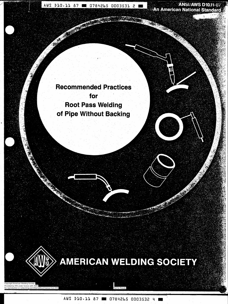 Aws D10.11 (1987) | PDF | Welding | Construction