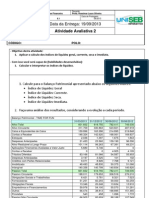 Atividade Avaliativa 2 - Análise Financeira