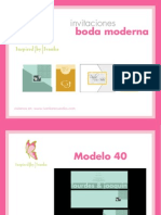 Invitaciones: Boda Moderna