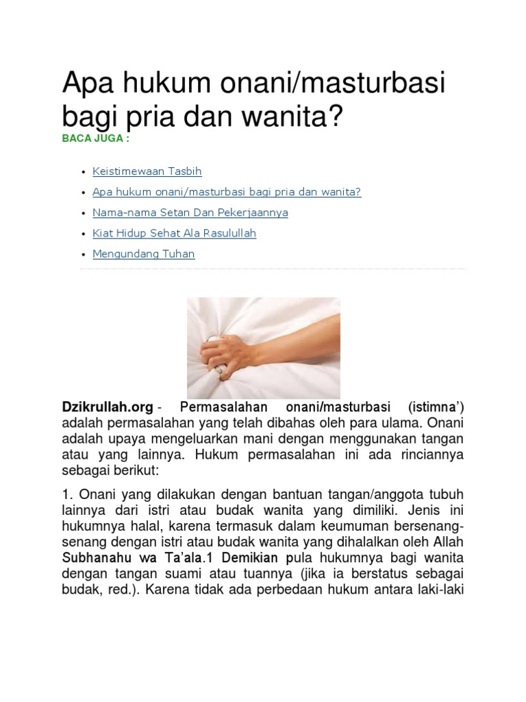 Apa Hukum Onani Pdf