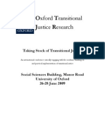 Taking Stock of Transitional Justice - Programme - 21.5.09