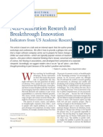 Next-Generation Research and Breakthrough Innovation: Indicators From US Academic Research