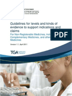 Evidence-Claims TGA For Complementary Midicines