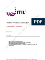 ITIL Foundation Examination Sample