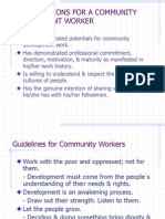 Qualifications for a Community Development Worker