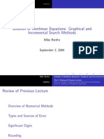 Solution of Nonlinear Equations: Graphical and Incremental Search Methods