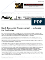 Black Economic Empowerment – a change for the better