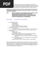 Template Disciplinary Letters Examples