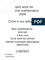 Project Work For Additional Mathematics 2009