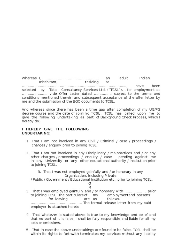 Affidavit Notarized Undertaking | PDF | Public Law | Virtue